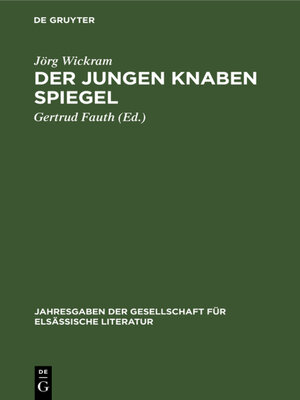 cover image of Der jungen Knaben Spiegel